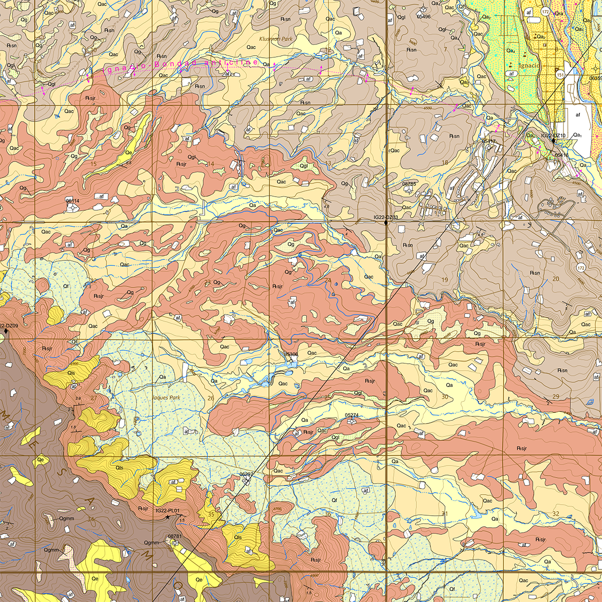OF-23-02 Geologic Map of the Ignacio Quadrangle, La Plata County, Colorado
