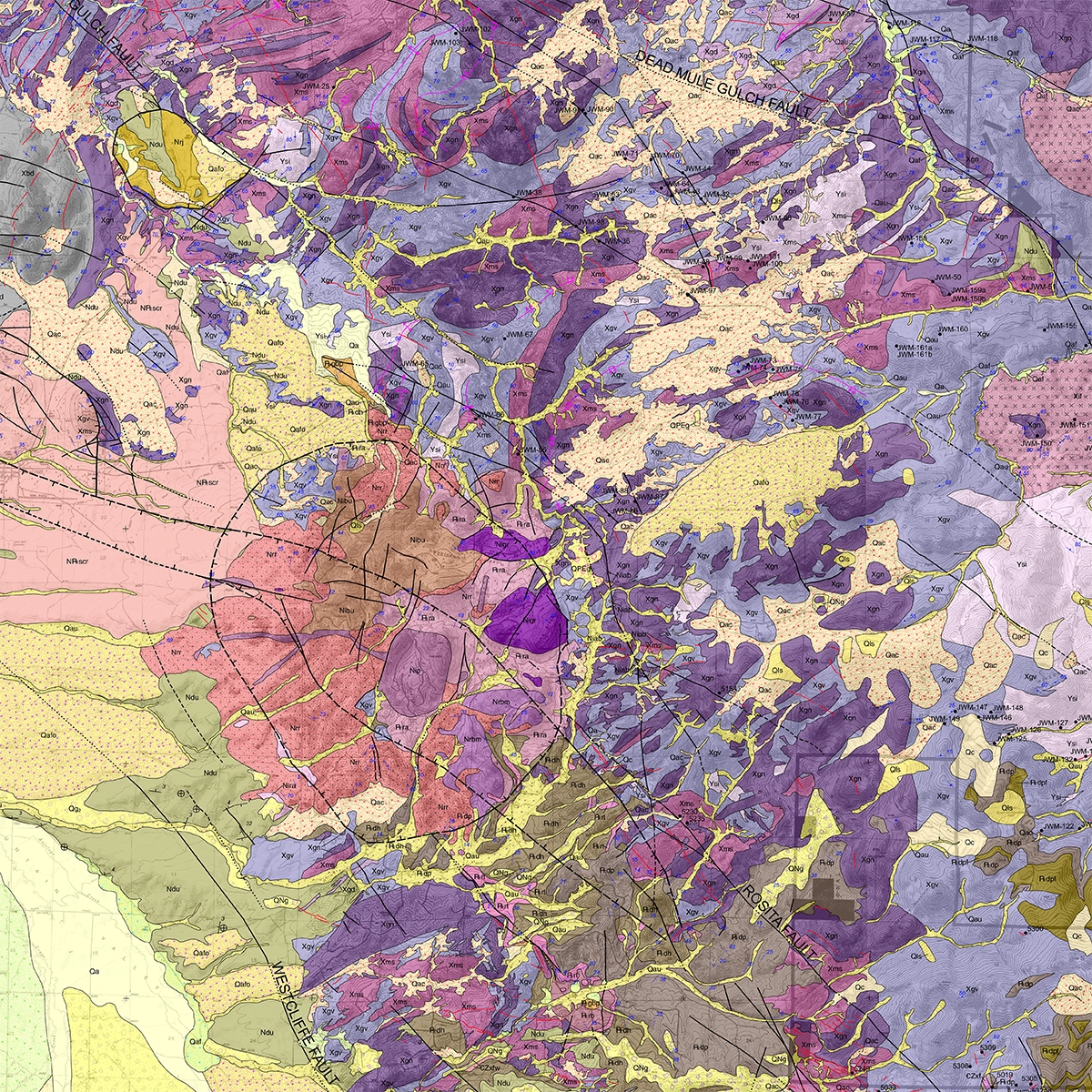 OF-23-07 Digital Geologic Map of the Wet Mountains Area and Associated Geochemical Data, Custer, Fremont and Huerfano Counties, Colorado