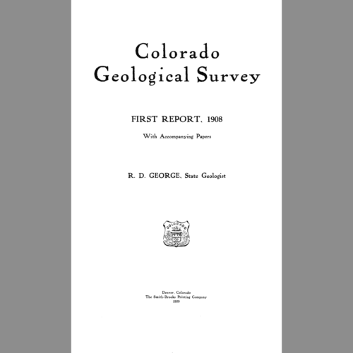 History of the Survey Colorado Geological Survey