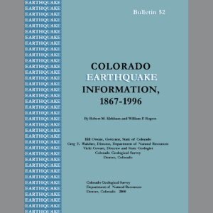 B-52 Colorado Earthquake Information, 1867-1996