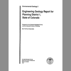 EG-02 Engineering Geology Report for Planning District 1, Colorado