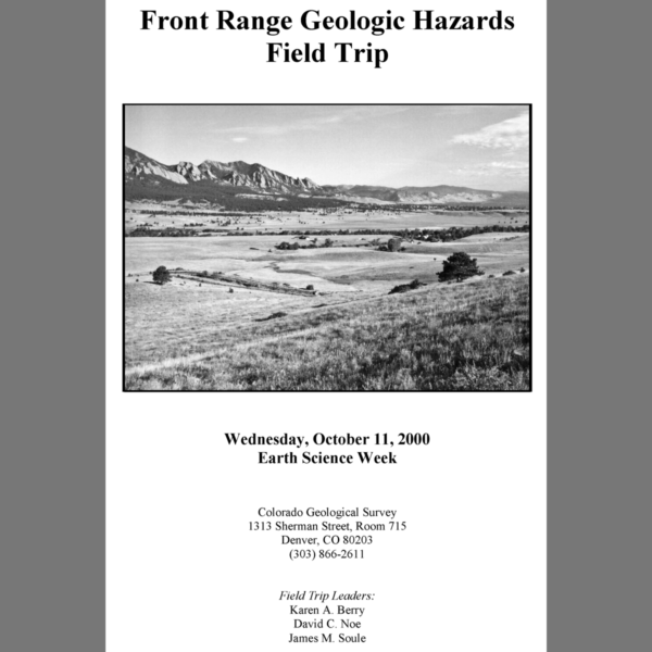 FT-00-04 Front Range Geologic Hazards Field Trip