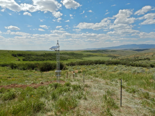 Installed in 2018 near Hayden, Colorado, this station is well-situated to monitor ground movement in northwest region of the state. Photo credit: Martin Palkovic for the CGS.