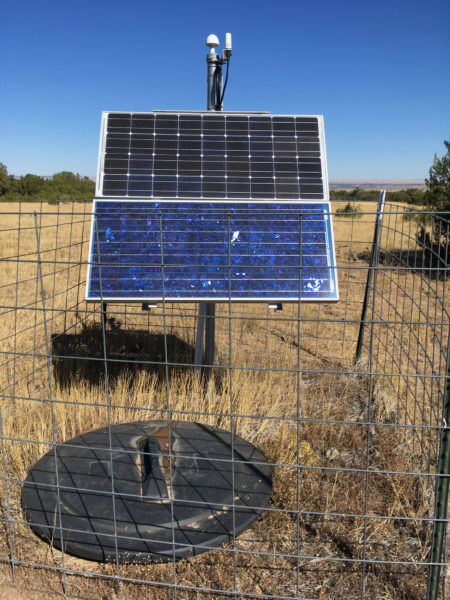 Located near Trinidad, Colorado, this seismic station is used to monitor earthquakes in the Raton Basin along the Colorado/New Mexico border. Photo credit: Kyren Bogolub for the CGS.
