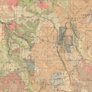 HM-02 1913 Geologic Map of Colorado (George) (detail)