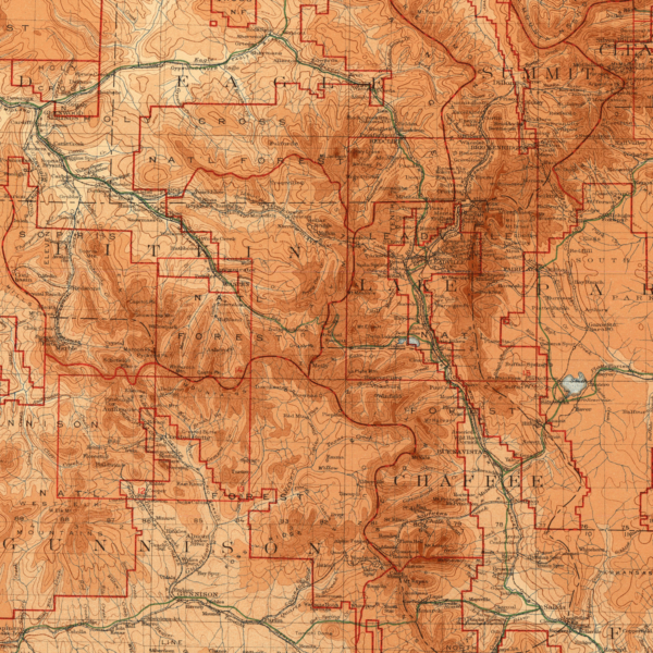 HM-04 1913 Topographic Map of Colorado (George) (detail)