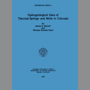 IS-06 Hydrogeochemical Data of Thermal Springs and Wells in Colorado