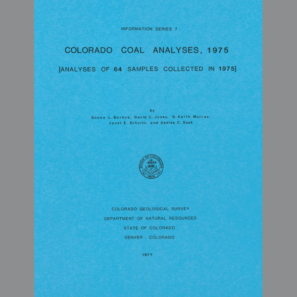 IS-07 Colorado Coal Analyses, 1975