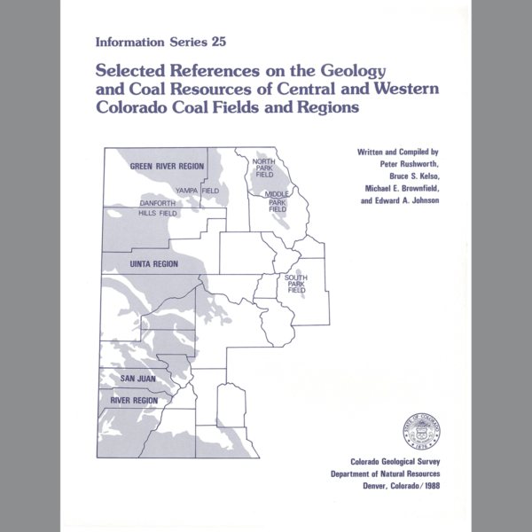 IS-25 Selected References on the Geology and Coal Resources of the Central and Western Colorado Coal Fields and Regions