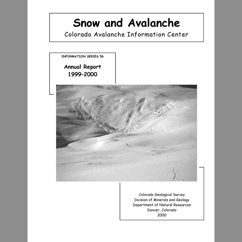 IS56 Snow and Avalanche Colorado Avalanche Information Center Annual