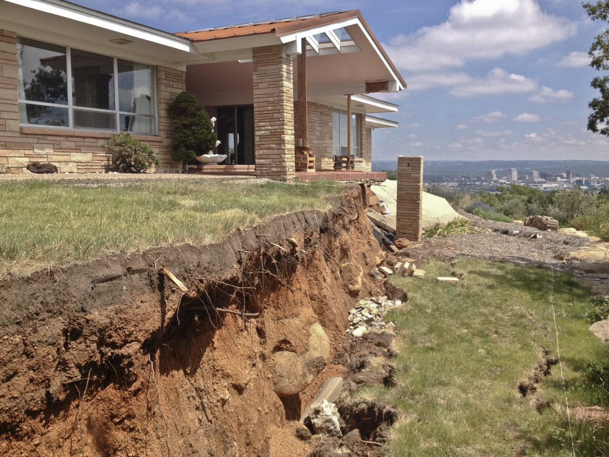 Constellation Drive landslide, Colorado Springs, Colorado, August 2015. Photo credit: T.C.Wait for the CGS