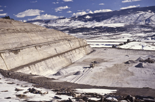 American Gypsum Mine—formerly Centex and before that, Eagle Gypsum Limited— supplying gypsum for their drywall plant in Gypsum, Colorado, February 1996. Photo credit: Colorado Geological Survey.