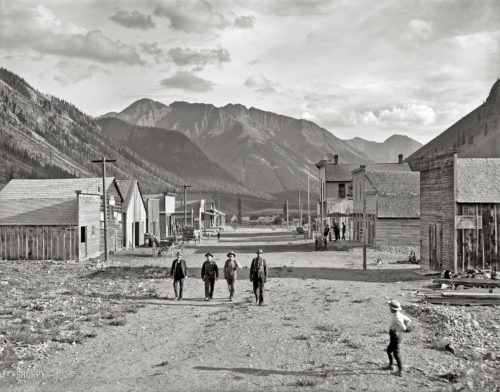Mining town, Eureka, San Juan County, Colorado, circa 1900. Photo credit: William Henry Jackson.