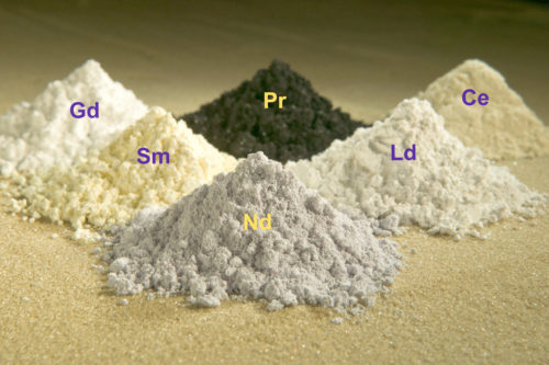 Samples of rare-earth elements in their oxidized state. Photo credit: Peggy Greb, Agricultural Research Center of United States Department of Agriculture.