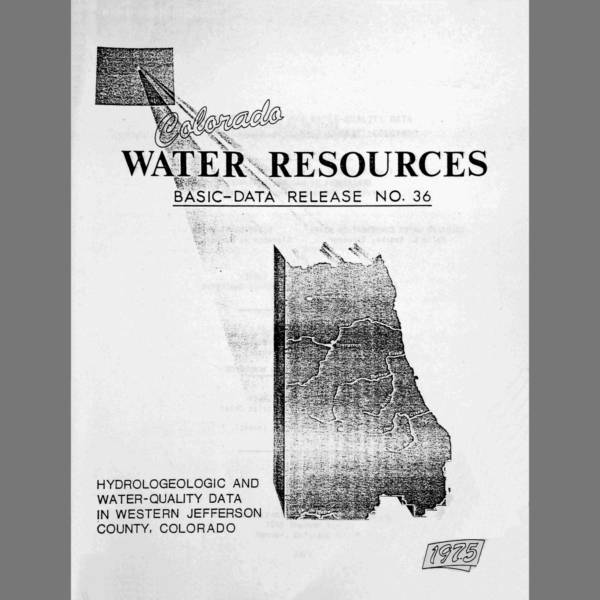 MI-11 Basic Data Release 36, Hydrologic and Water-Quality Data in Western Jefferson County, Colorado