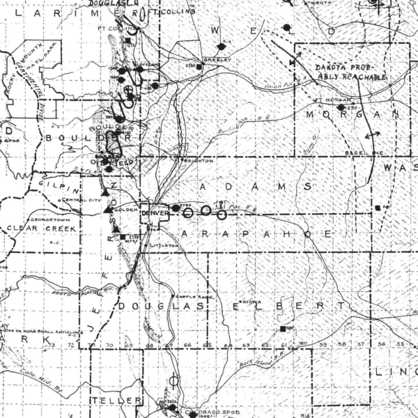 MI-21 Oil Map of Colorado (detail)
