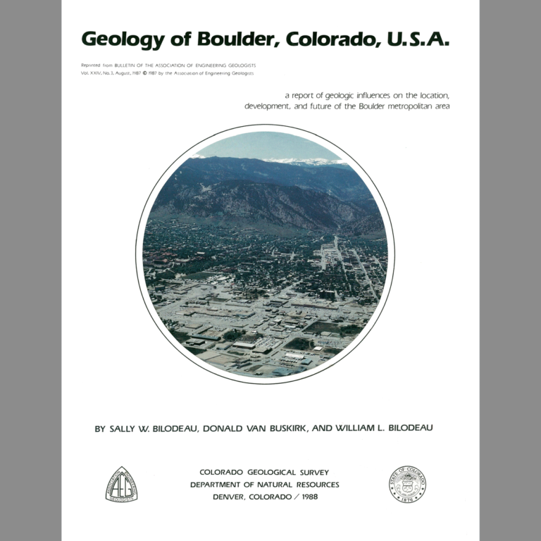 MI-29 Geology Of Boulder, Colorado, U.S.A. - Colorado Geological Survey