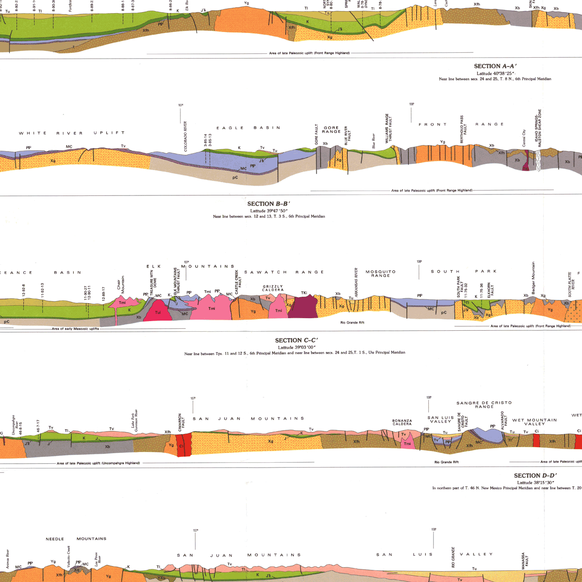 Geological map of the M. Acuto and M. Tezio areas showing the