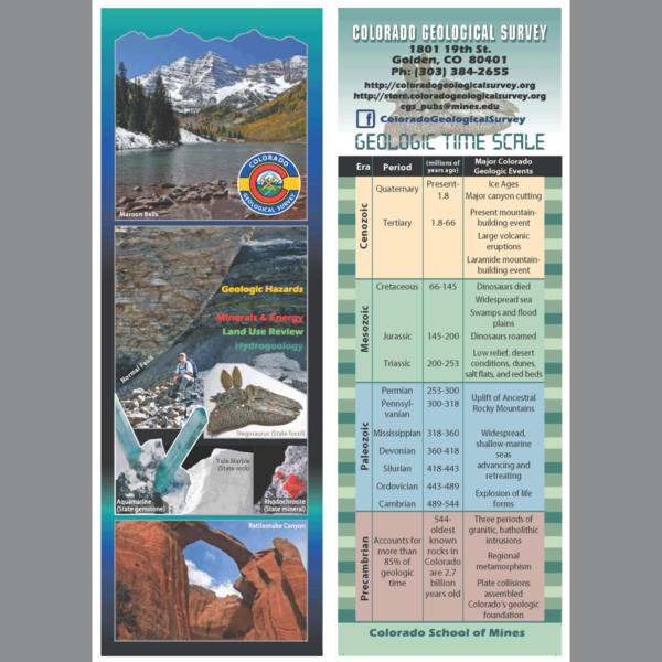 MI-94 Colorado Geologic Time Scale Bookmark