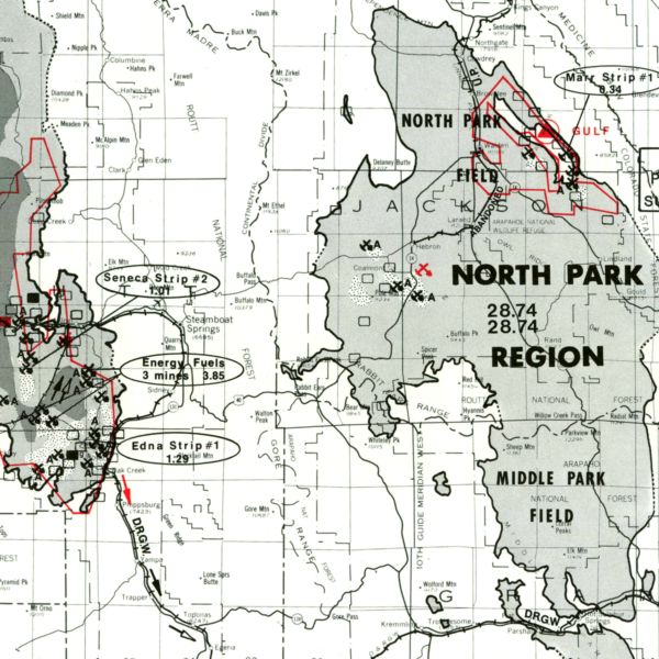 MS-09 Coal Resources and Development Map of Colorado (detail)