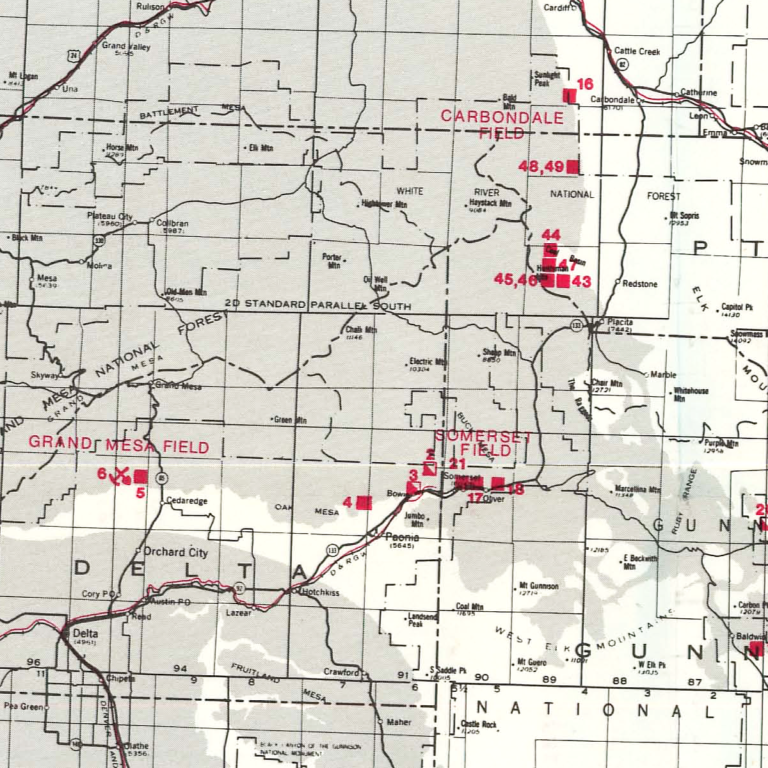 Ms 12 Map Of Licensed Coal Mines In Colorado As Of 01 June 1978 Colorado Geological Survey