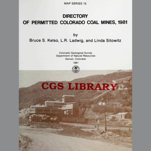 MS-15 Map and Discovery of Permitted Colorado Coal Mines, 1981