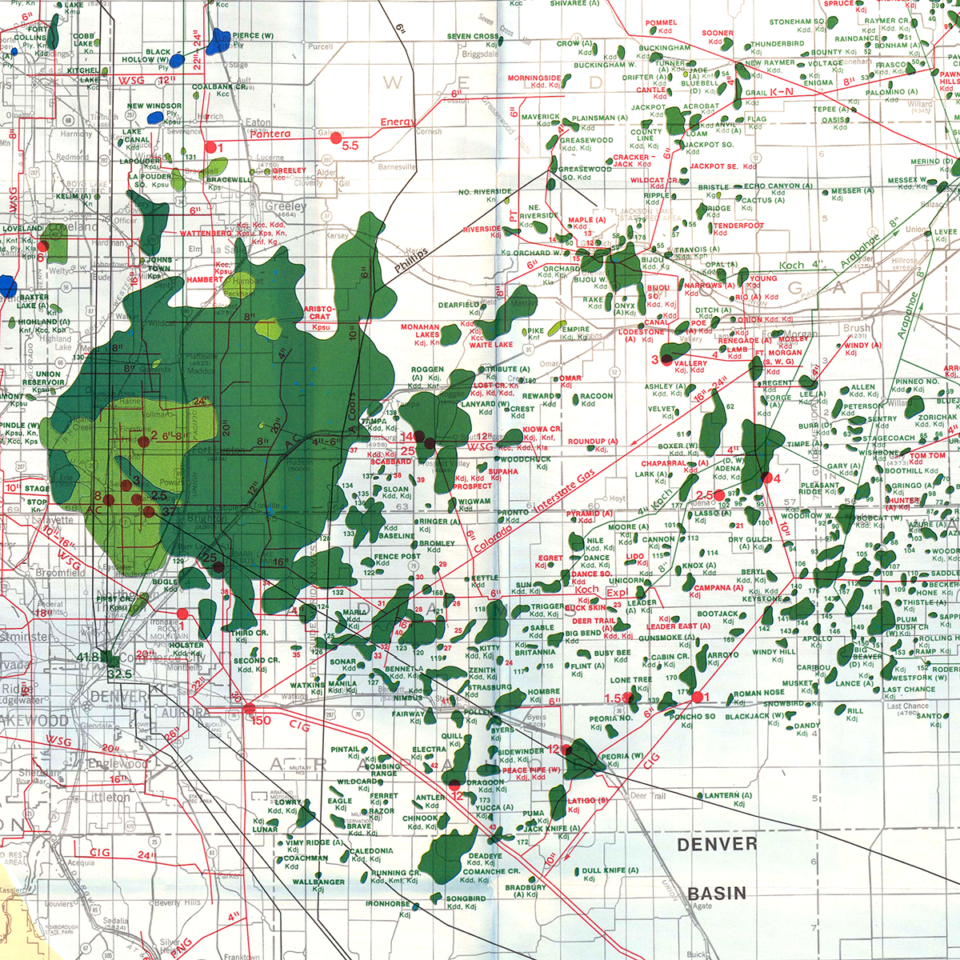 MS-22 Oil and Gas Fields Map of Colorado, 1983 - Colorado Geological Survey