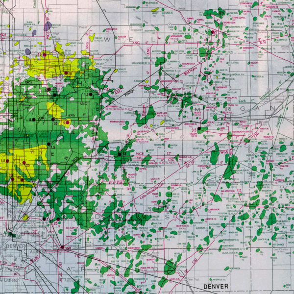 MS-26 Oil and Gas Fields Map of Colorado, 1991 (detail)