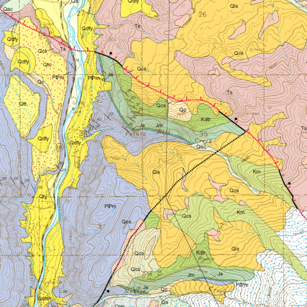 MS-41 Geologic Map of the Mount Sopris Quadrangle, Garfield and Pitkin Counties, Colorado (detail)