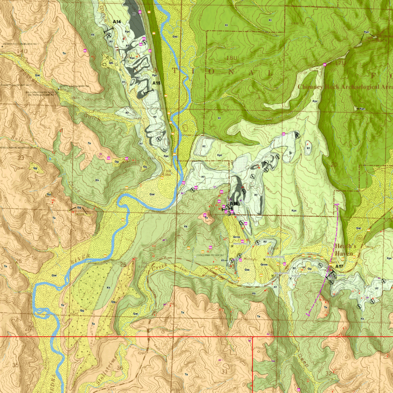MS49 Geologic Map and Coal Bed Stratigraphy, Fruitland Formation