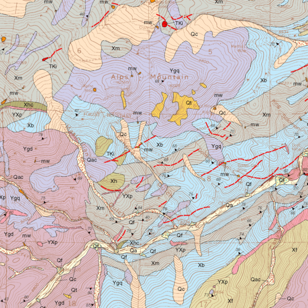 OF-00-02 Geologic Map of the Idaho Springs Quadrangle, Clear Creek County, Colorado (detail)