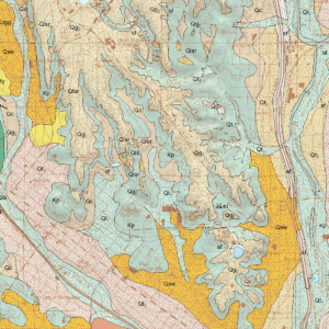 OF-00-03 Geologic Map of the Colorado Springs Quadrangle, El Paso County, Colorado (detail)