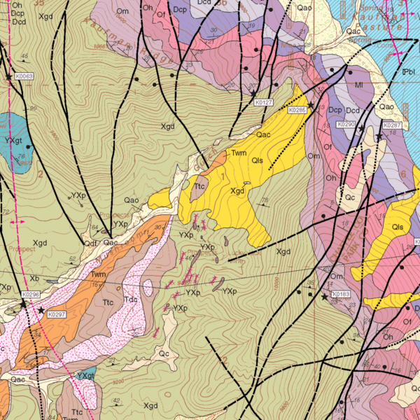 OF-01-01 Geologic Map of the Castle Rock Gulch Quadrangle, Chaffee and Park Counties, Colorado (detail)