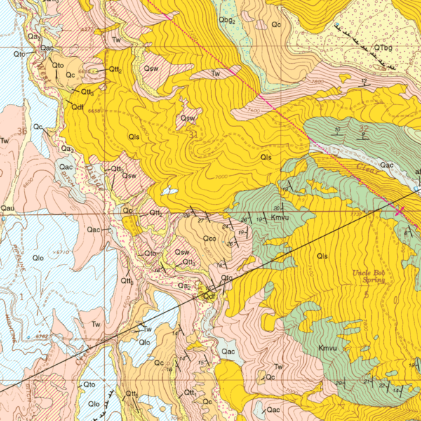 OF-01-02 Geologic Map of the Gibson Gulch Quadrangle, Garfield County, Colorado (detail)