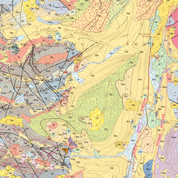 OF-02-07 Geologic Map of the Breckenridge Quadrangle, Summit and Park Counties, Colorado (detail)