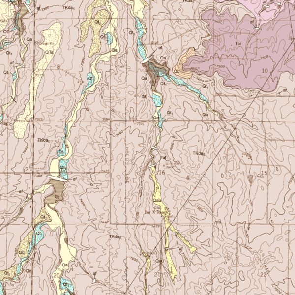 OF-03-06 Geologic Map of Black Forest Quadrangle, El Paso County, Colorado (detail)