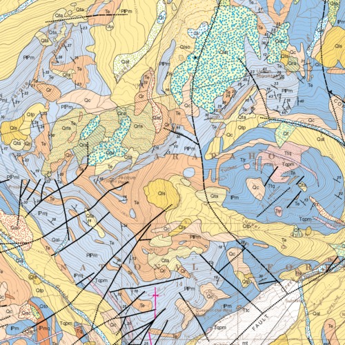 OF-03-20 Geologic Map of the Copper Mountain Quadrangle, Summit, Eagle, Lake, and Park Counties, Colorado (detail)