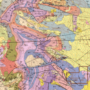 OF-04-03 Geologic Map of the Alma Quadrangle, Park and Summit Counties, Colorado (detail)