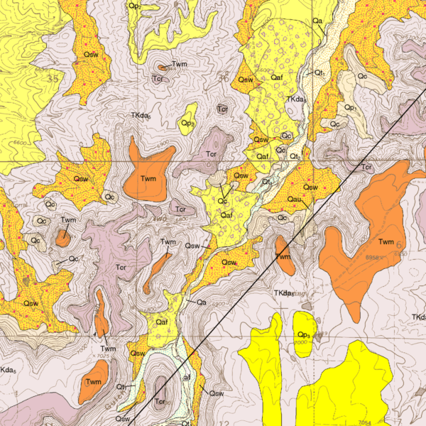 OF-04-05 Geologic Map of the Castle Rock South Quadrangle, Douglas County, Colorado (detail)