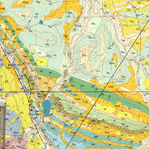 OF-04-07 Geologic Map of the Dawson Butte Quadrangle, Douglas County, Colorado (detail)