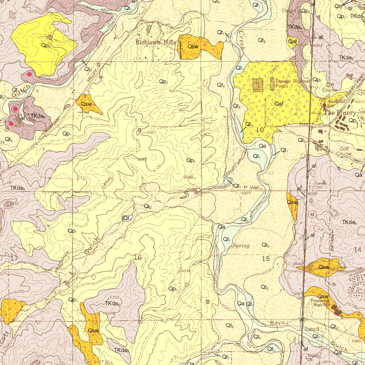 Of 05 02 Geologic Map Of The Castle Rock North Quadrangle Douglas