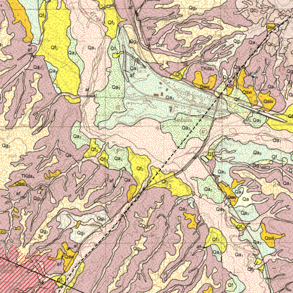 OF-05-06 Geologic Map of the Sedalia Quadrangle, Douglas County, Colorado (detail)