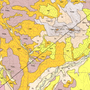 OF-05-07 Geologic Map of the East Half of the Larkspur Quadrangle, Douglas and El Paso Counties, Colorado (detail)