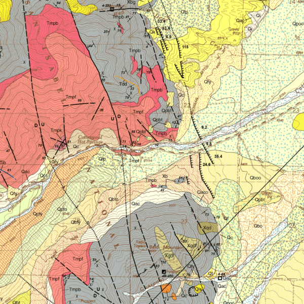 OF-05-08 Geologic Map of the Buena Vista West Quadrangle, Chaffee County, Colorado (detail)
