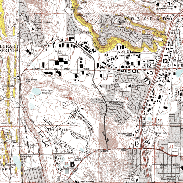 OF-06-03 Rockfall Hazard Susceptibility in Colorado Springs, El Paso County, Colorado (detail)