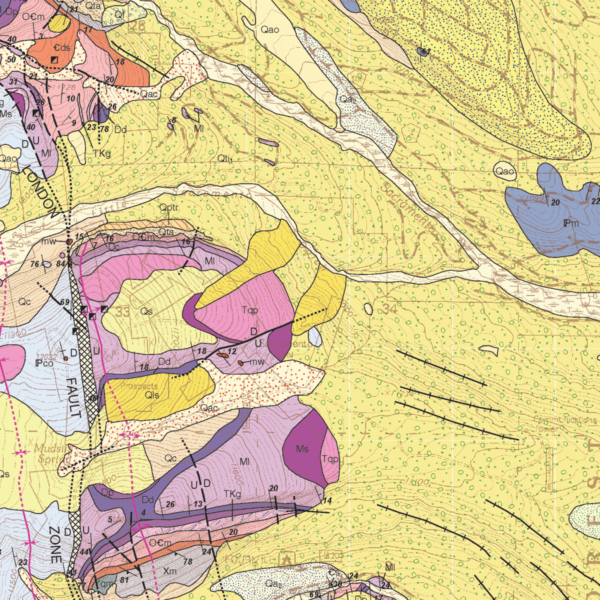 OF-06-07 Geologic Map of the Fairplay West Quadrangle, Park County, Colorado (detail)