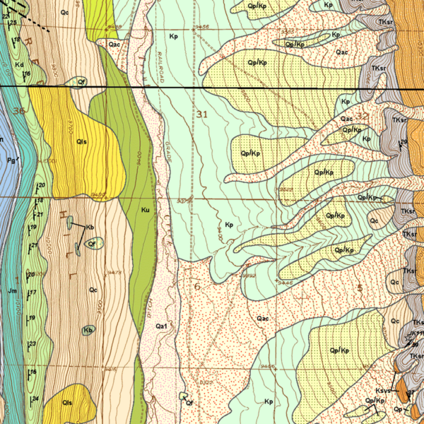 OF-06-09 Geologic Map of the Fairplay East Quadrangle, Park County, Colorado (detail)