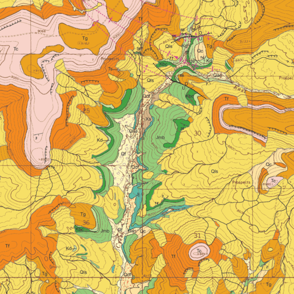 OF-07-03 Geologic Map of the Signal Peak Quadrangle, Gunnison County, Colorado (detail)