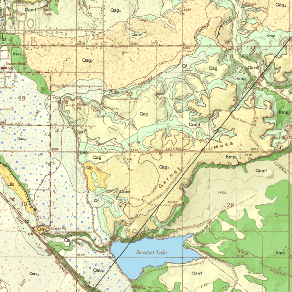 OF-08-02 Geologic Map of the Delta Quadrangle, Delta and Montrose Counties, Colorado (detail)