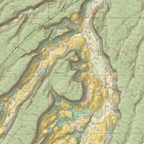 OF-08-03 Geologic Map of the Hoovers Corner Quadrangle, Montrose County, Colorado (detail)